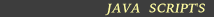 JAVA script's